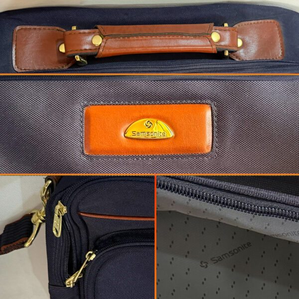 Samsonite Banbury Laptop Briefcase - Navy Blue Pre Loved
