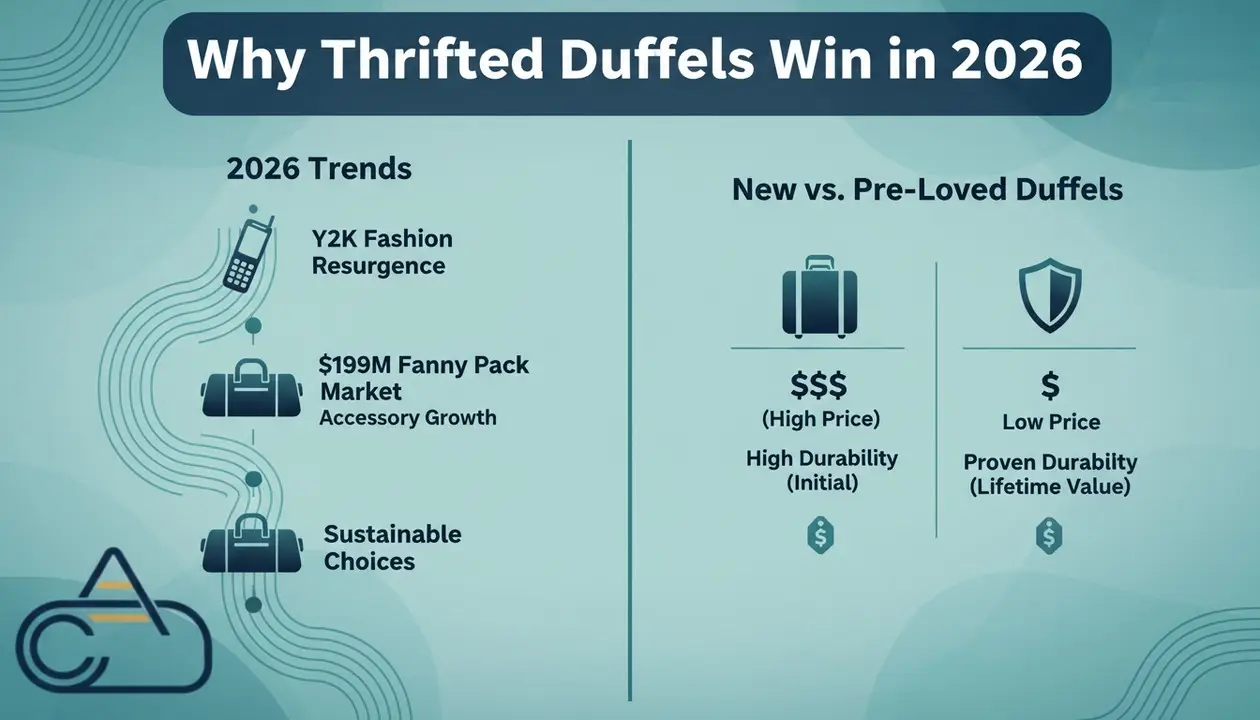 pre loved duffel bag trends infographic