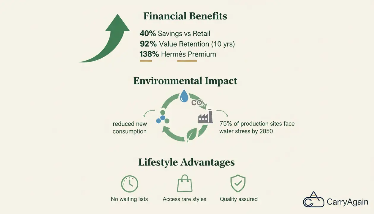 sustainable shopping benefits infographic